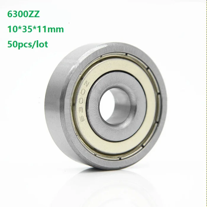 

50pcs/lot 6300ZZ 6300Z 6300 Z ZZ 10*35*11mm Double metal cover Deep Groove Ball bearing shaft 10x35x11mm Ball bearings