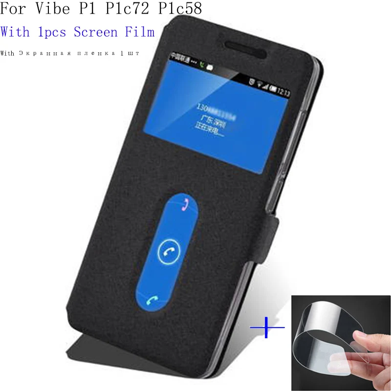 Роскошный чехол для телефона Lenovo Vibe P1 P1c72 P1c58 из искусственной кожи с открытым