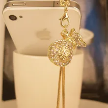 Корея Алмазный счастливый кошелек Фортуна поворот лучше мешок пылезащитный Разъем для iPhone Android и все 3,5 мм отверстие для наушников