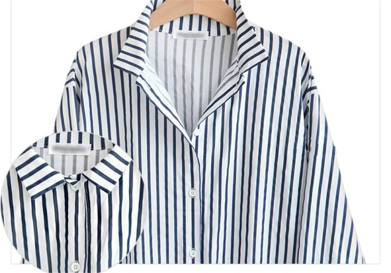 2019 spring Casual Long Sleeve blusas Plus Size Long Striped Shirt Women Tops kimono cardigan Oversized tunic Women Blouses 5XL