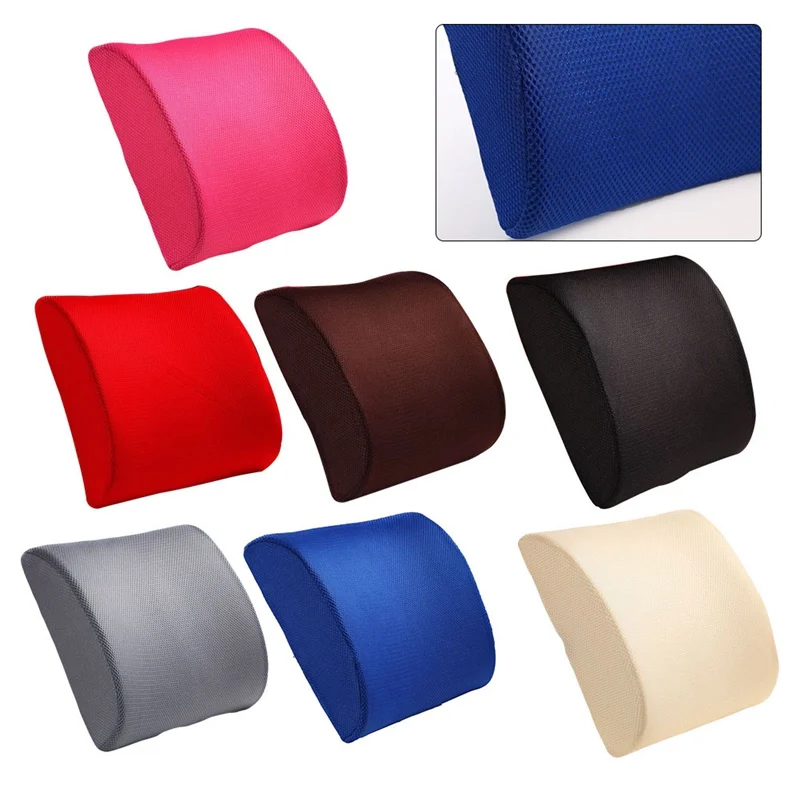 Memory Foam Lumbar Cushion Lower Back Support Pillow ...