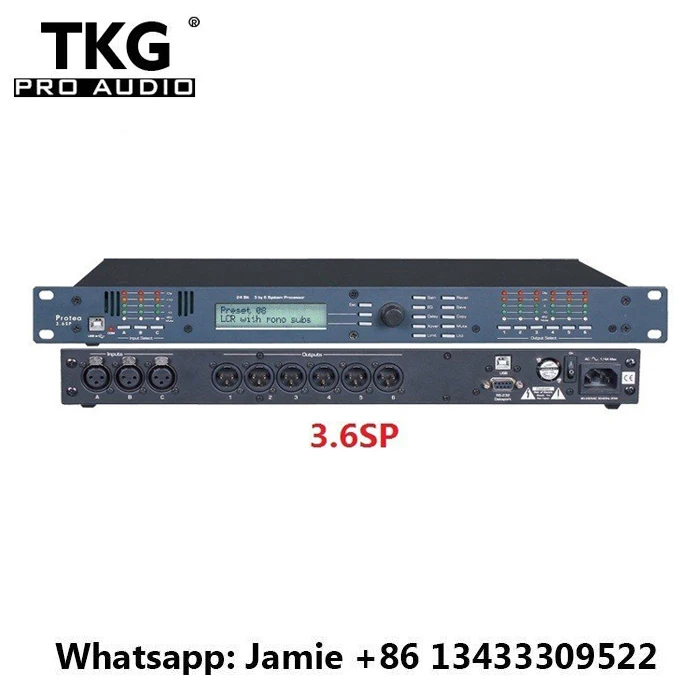 

TKG sound system for stage performance 3.6SP processor Loudspeaker Management System 3 Input 6 Output digital audio processor