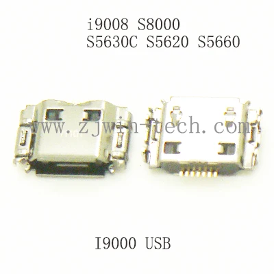 

10PCS-100PCS/PACK Phone Tail Charging Micro USB Connector Phone Jack Socket for Samsung I9000/I9008/S8000/S5630C/S5620/S5660