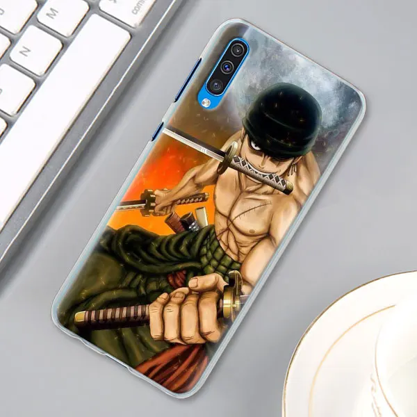 One Piece Roronoa Zoro Case Cover for Samsung Galaxy A30 A40 A50 A70 A6 A8 Plus A7 A9 M30 Phone Case Coque - Цвет: 08