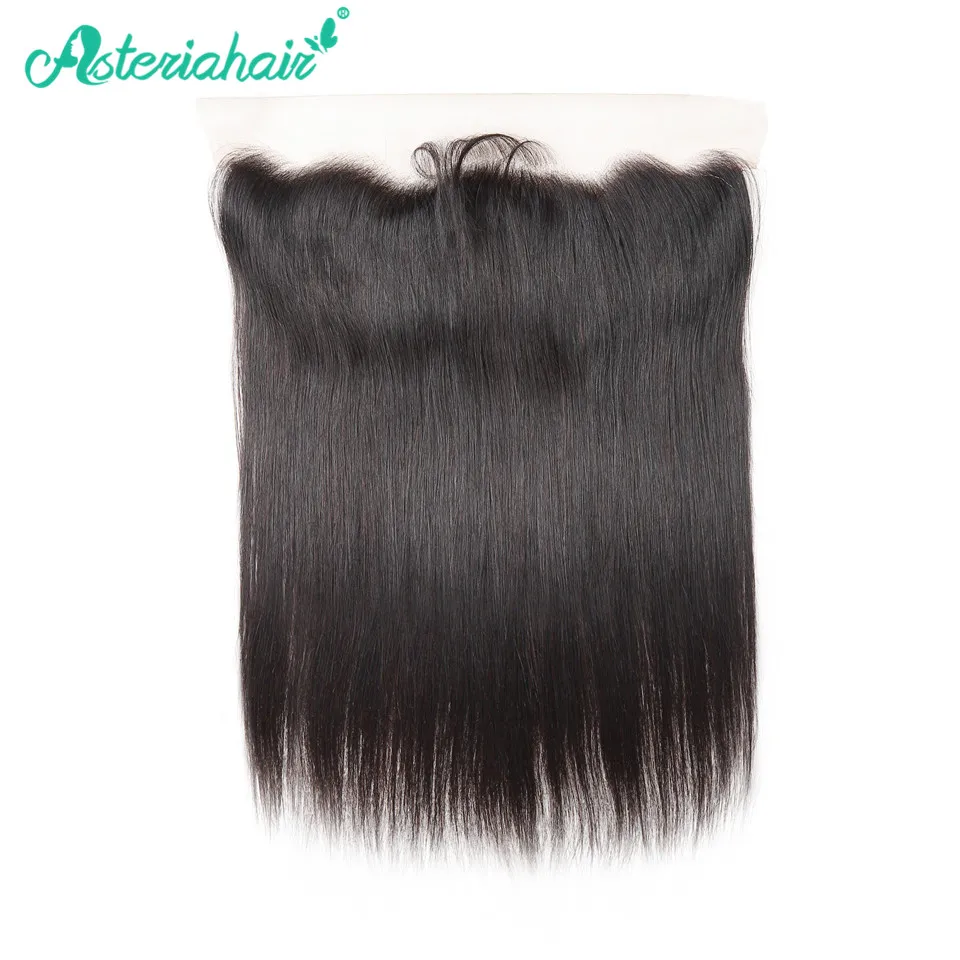 

Asteria Hair Brazilian Human Hair Straight 13X4 Lace Frontal With Baby Hair 8-20 Inches Natural Black Remy Hair Free shipping