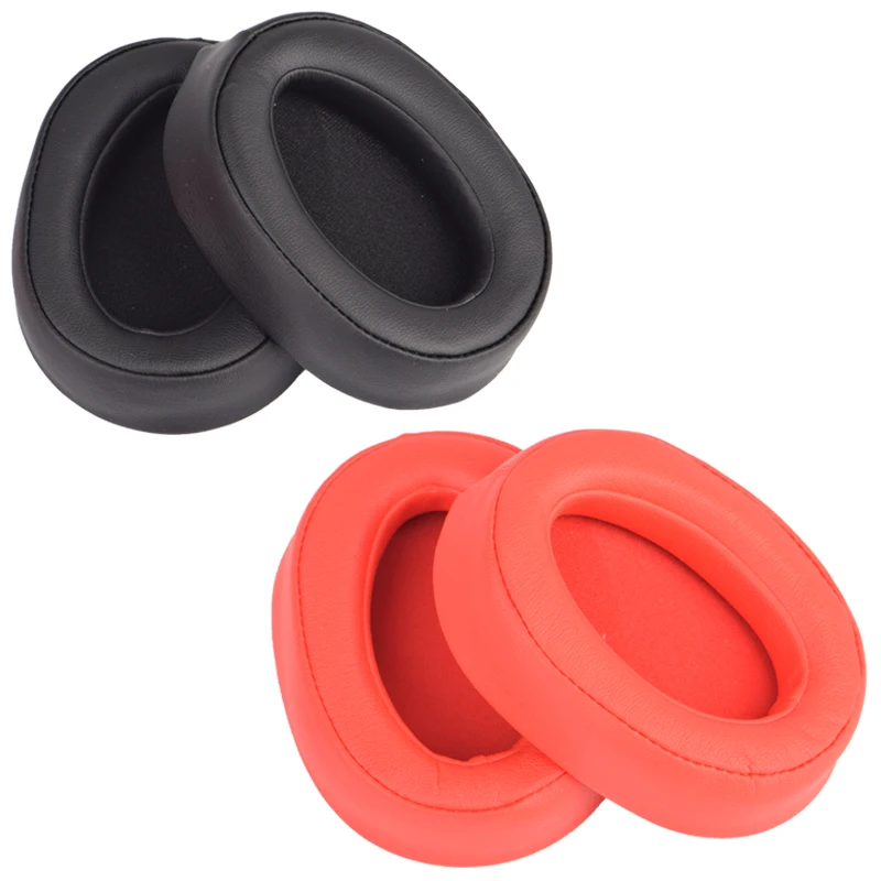 

1 Pair of Pillow Black Red Replacement Ear Pads Cushion Earpads for Sony MDR-100ABN Headphones
