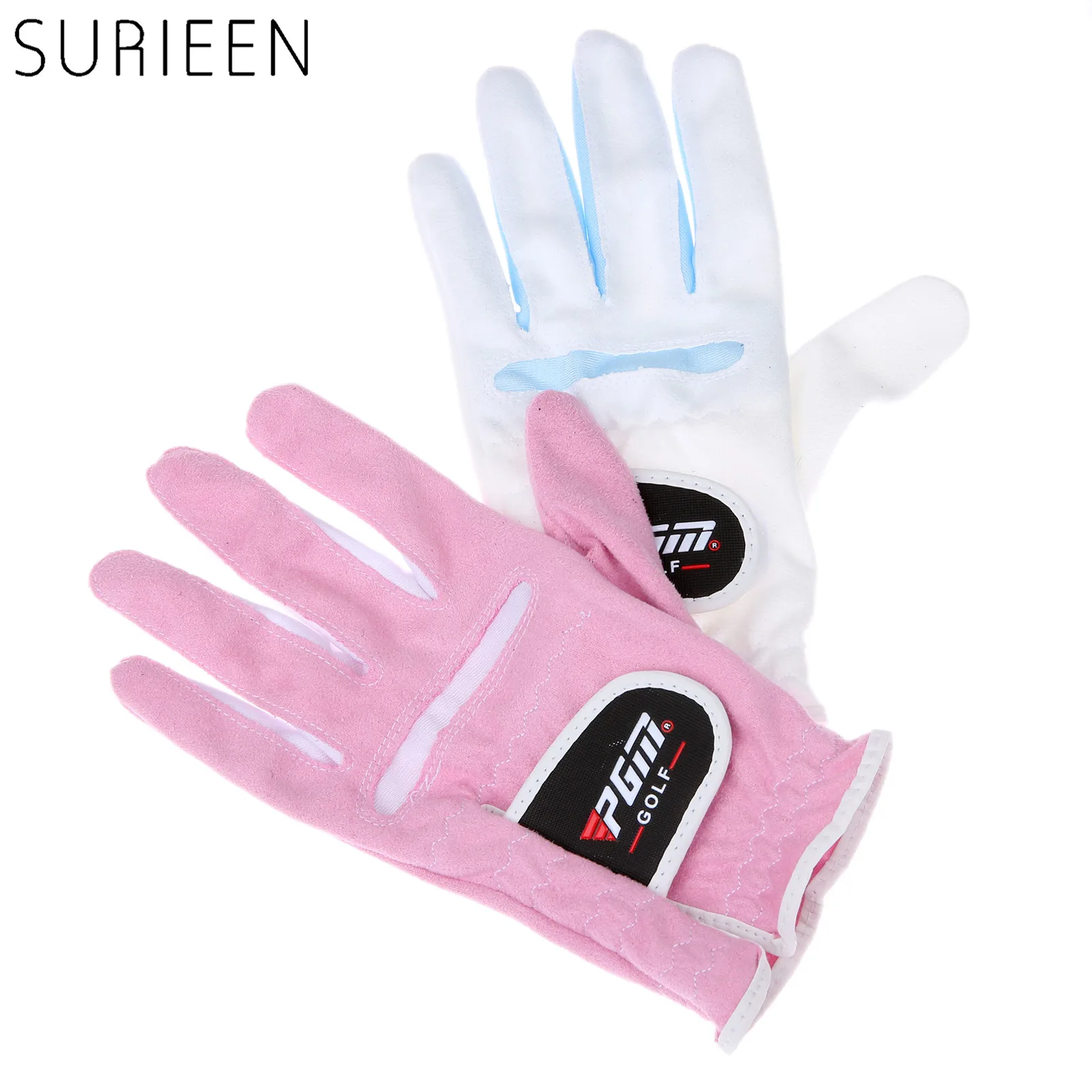 1 пара Для женщин Гольф перчатки открытый мягкая ткань из микроволокна женские перчатки Sport Grip варежки прочные перчатки противоскольжения дышащий перчатки