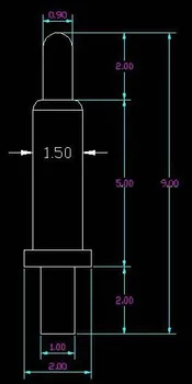 

[PR] pogo pin connector Spring needle Antenna thimble length 7.0MM 2.0MM Free Shipping