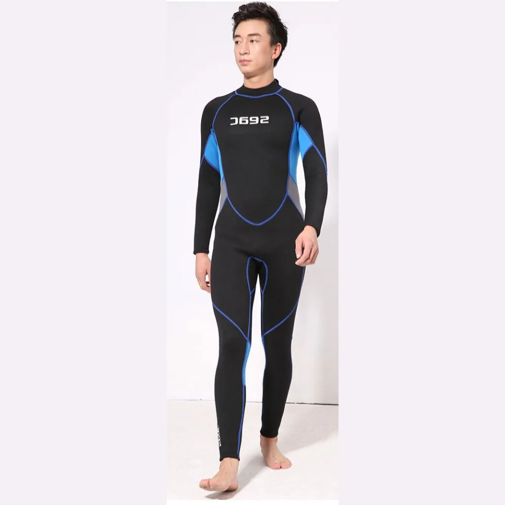 Men's Full Body Wetsuit 3mm Premium Neoprene Wet Suit Diving Suits Back