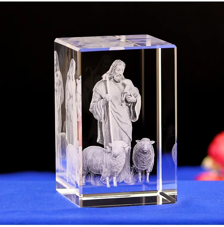 Иисус-пастырь Кристиан католический с украшением в виде кристаллов резьба подарок украшения