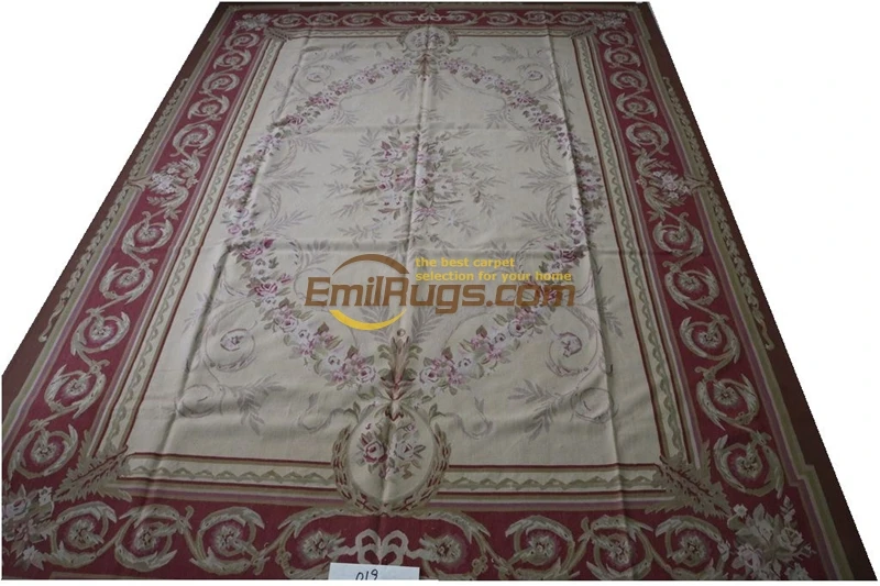 

18th Century Aubusson Carpet Handmade Brown Fashionable Circular Carpet Household Decoration Mat Rectangle Carpet Large Carpet