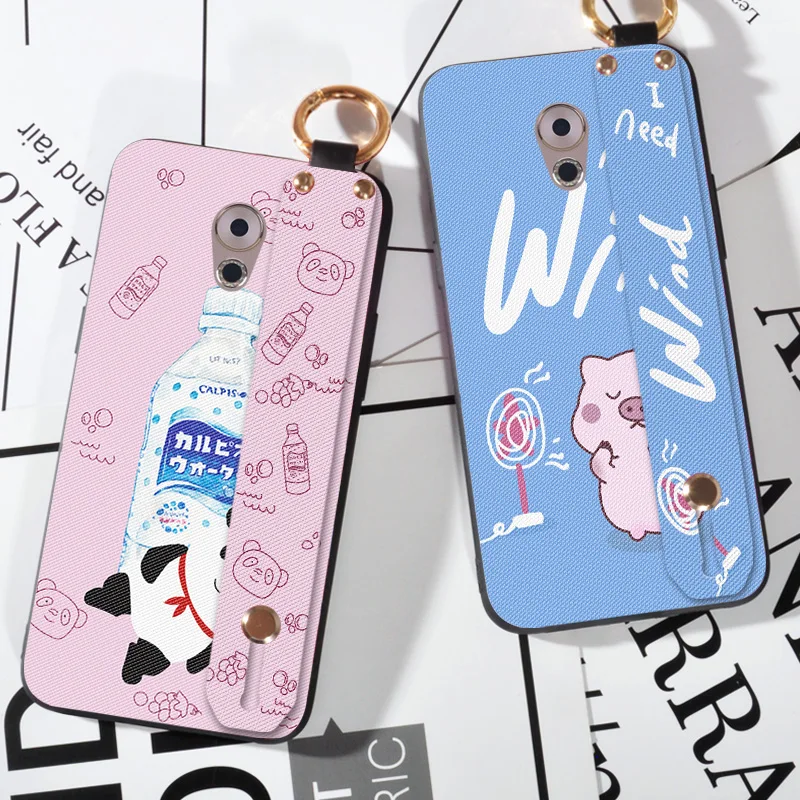 

Wrist Strap Soft TPU Phone Case For Meizu E3 E2 U10 U20 Pro7 Pro6 Animal Pattern Holder Case For Meizu Pro 6 7 Plus