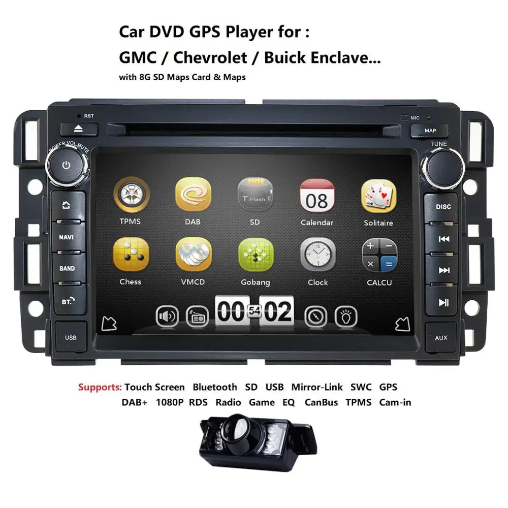 Excellent Ossuret Car DVD For GMC Sierra 1500 2500HD 3500HD Radio Player GPS Fit GMC Yukon Sierra Chevrolet Chevy Tahoe Suburban Camera CD 1