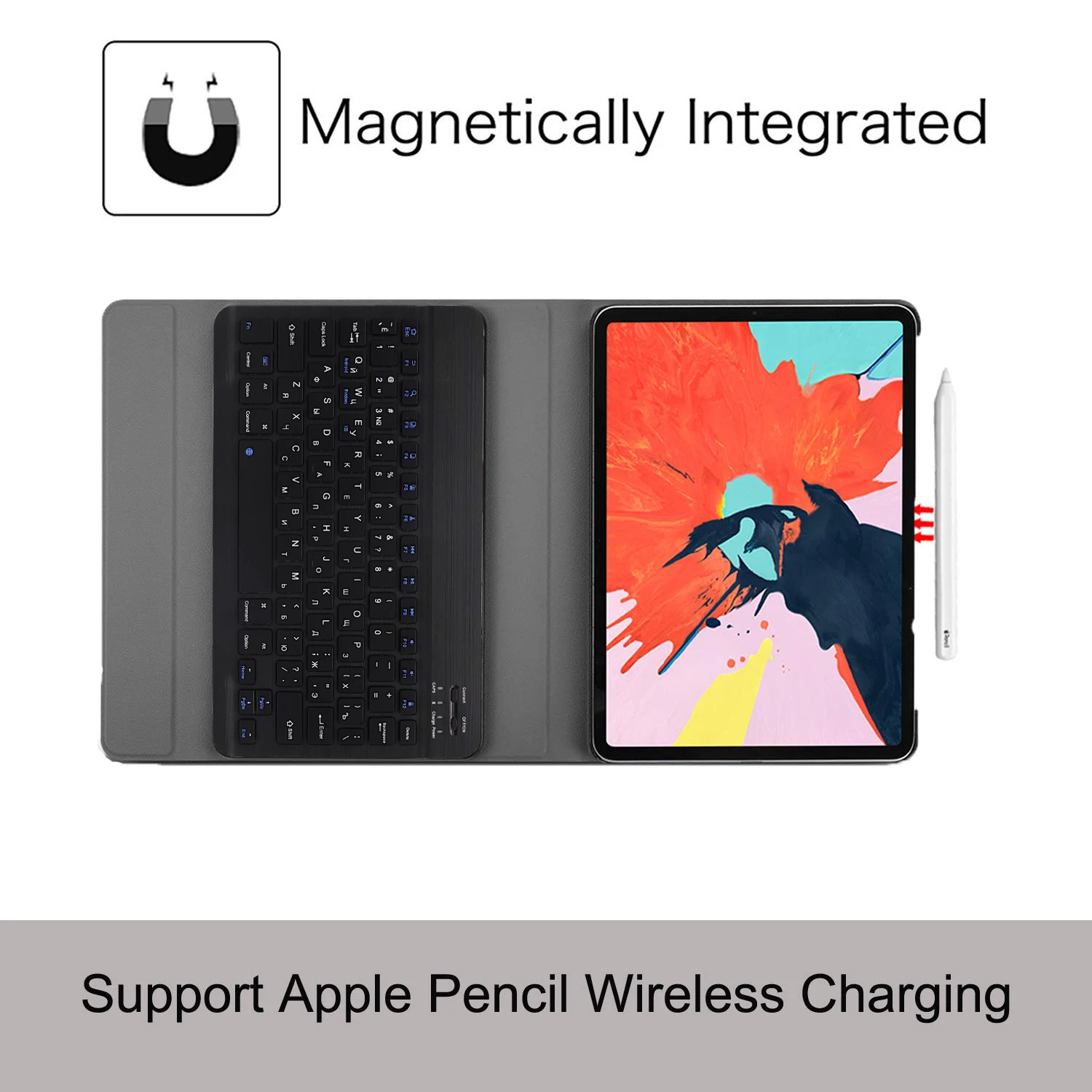 Русская клавиатура для iPad Pro 11 чехол смарт подставка с Bluetooth 2018 русская