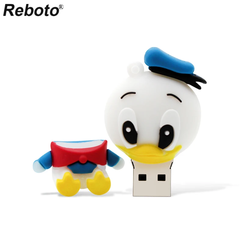 Retobo Usb 2,0 Pendrives 64 ГБ милый ребенок утка мультфильм «Дональд Дак» Usb Stick 16 ГБ 4 ГБ 8 ГБ памяти stick 32 ГБ игрушка в подарок