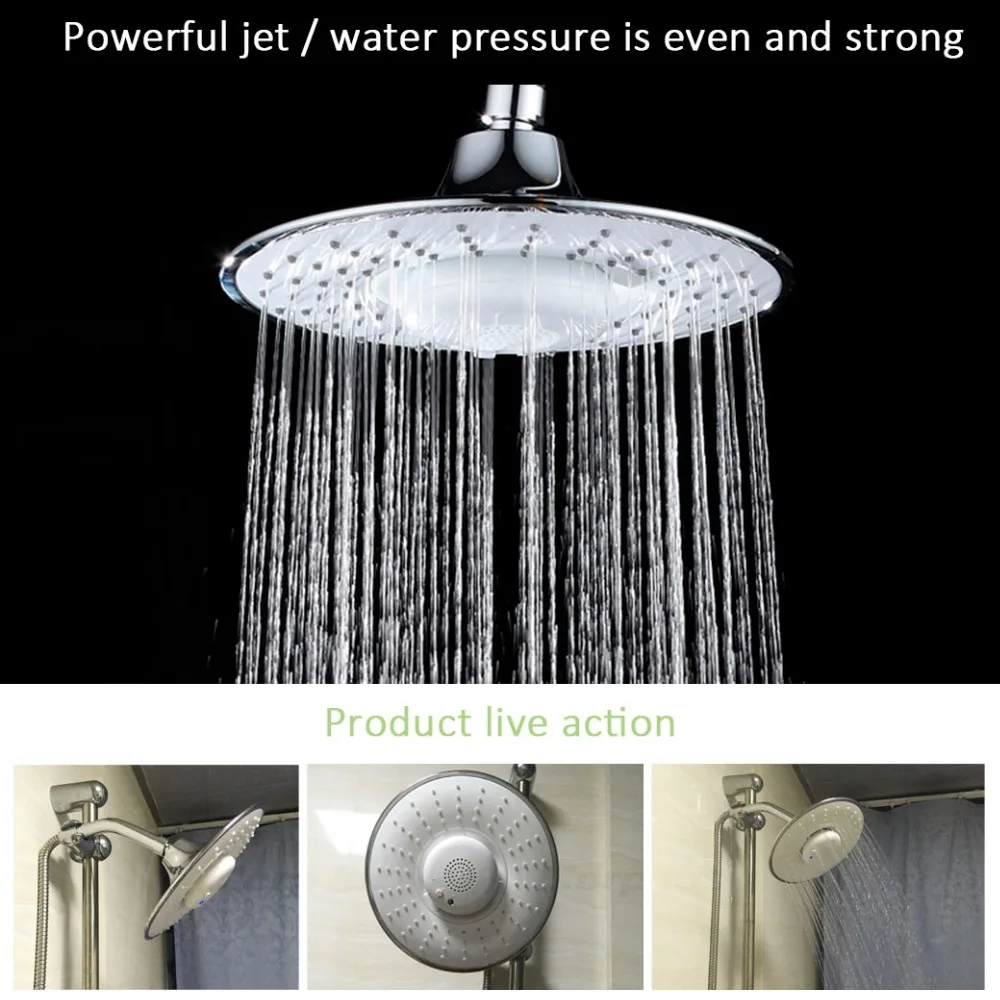 Morpilot Top Spray Rain Showerhead With Waterproof Music Jet