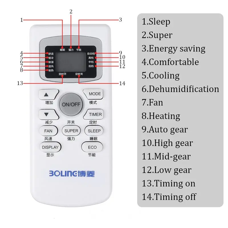 AC220-240V Настольный кондиционер 3600w24-часовой таймер холодного использования с пультом дистанционного управления светодиодный пульт