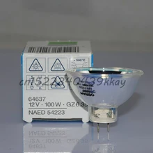 OSRAM 64637 галогенные Lamp12V 100 Вт, NAED 54223, EBV, микроскоп освещение, 12 В 100 Вт GZ6.35 отражатель 1500 часов лампы