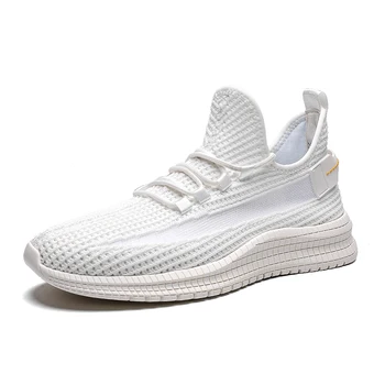 

2019 New Breathable Running Male Shoes Flyknit Men Sneakers Mesh Lightweight Comfortable Zapatos De Correr