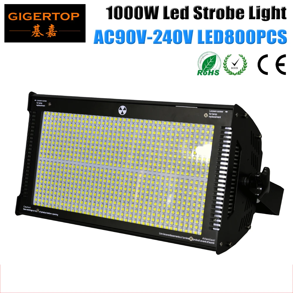 

TIPTOP AC90V-240V 1000W Led Strobe Light SMD Tyanshine 50-50 800PCS 1.2W Dual Chip Cold White Color DMX 2/6/8 Channels Mode