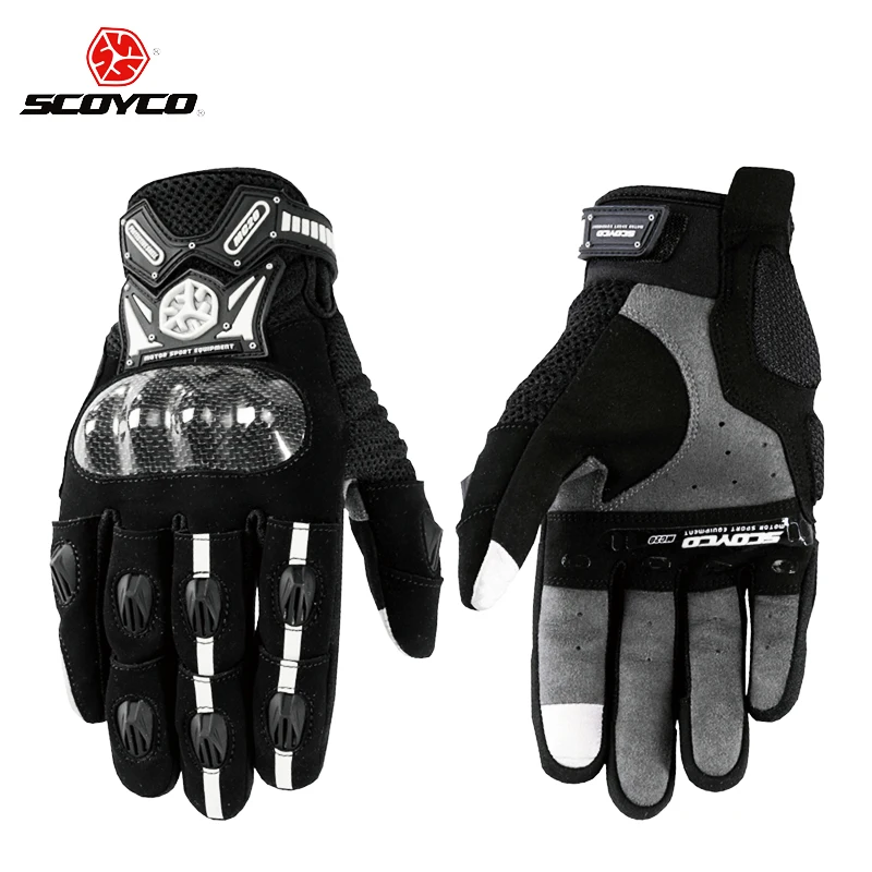 

SCOYCO MC20 female and men's Motorcycle gloves carbon protective motorbike moto glove touch phones size M L XL