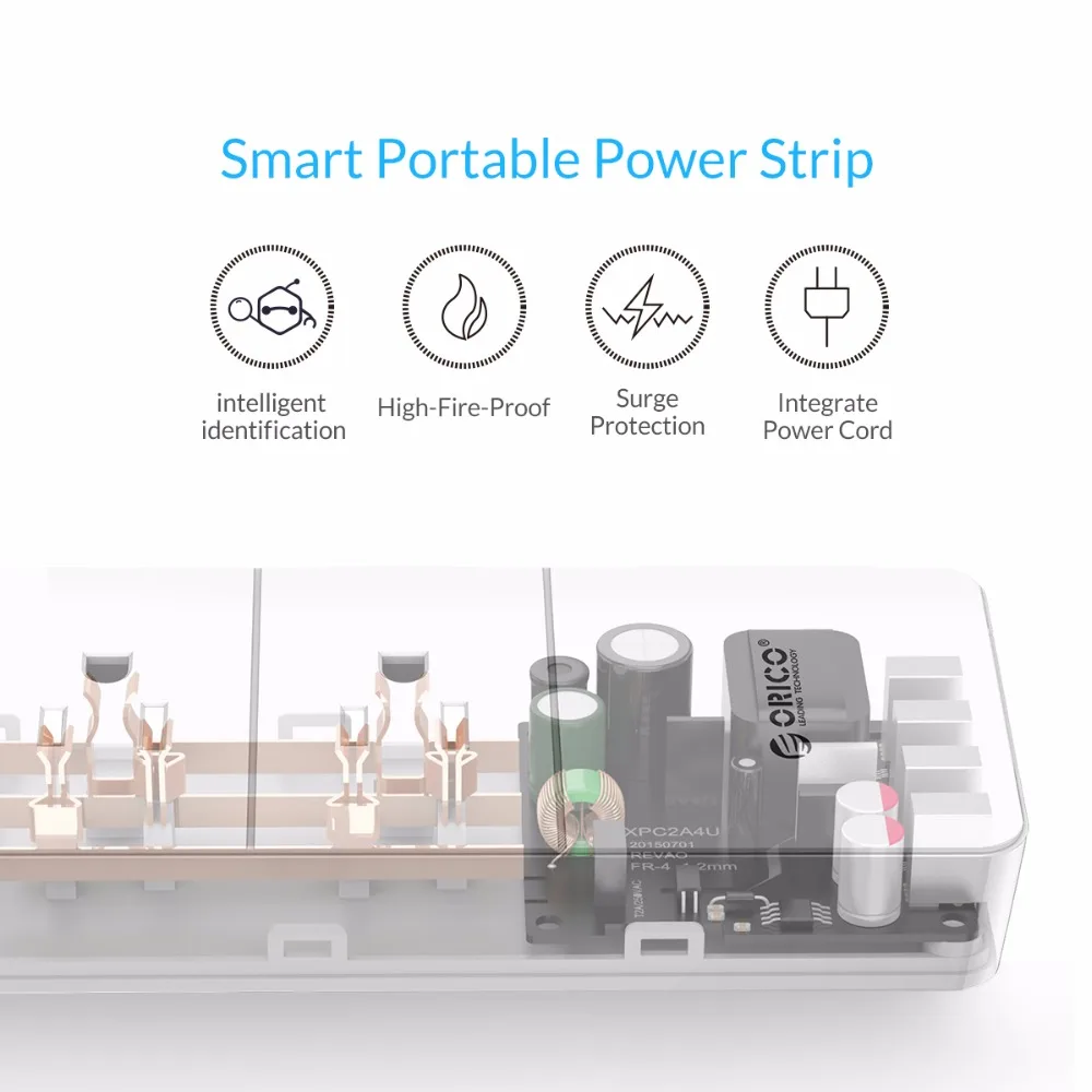 ORICO 4 USB розетка с 3AC 2AC розетка US переходник-стабилизатор напряжения розетка Умная Электронная полоса Макс 1250 Вт