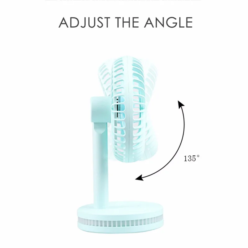 Цветной мини USB Ночной светильник, перезаряжаемый вентилятор с воздушным охлаждением, настольный вентилятор двойного использования, для дома, студенческого общежития, прикроватный, портативный, Deskto