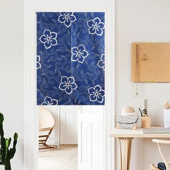 

Japanese style cloth blue door curtain cotton linen izakaya porch kitchen home children living room decoration cooking shop