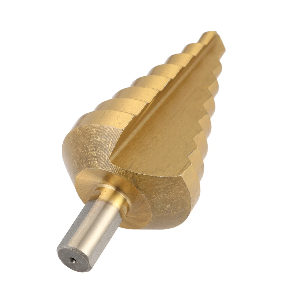 10-45mm drill bits Titanium Plated HSS Straight Flute Step Drill bit metal Pagoda drill bit set Essential Hole Cutting wood tool 10-45mm drill bits Titanium Plated HSS Straight Flute Step Drill bit metal Pagoda drill bit set Essential Hole Cutting wood tool