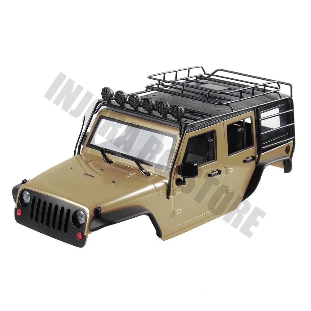 

INJORA 6 Color Available 313mm Wheelbase Body Shell+ Roll Cage for 1/10 RC Crawler Jeep Wrangler Axial SCX10 SCX10 II 90046