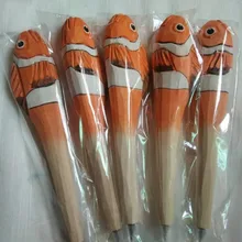 10 шт./партия, горячая Распродажа, Высококачественная деревянная шариковая ручка ручной работы с животными, деревянная резная цветная подарочная ручка