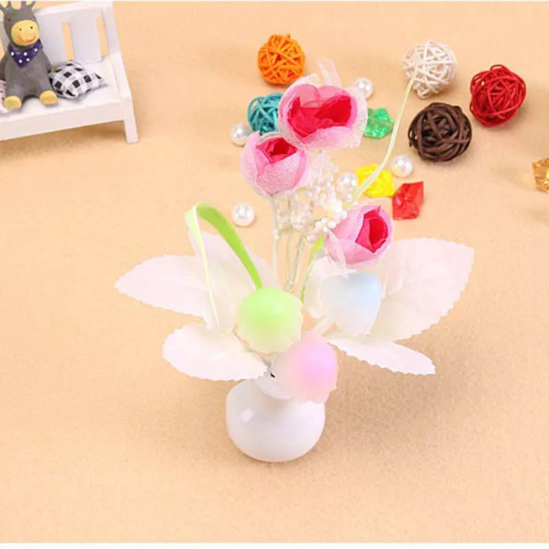 EU Plug Mushroom Rose Light Sensor Home Bedroom Decor Colorful Nightlights 220V Luminaria LED Night Light Lamp 1