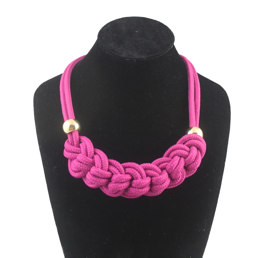 Fashion neon rope sweet chain candy color manual twist necklacescandy