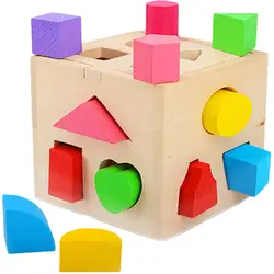 13 отверстий интеллектуальная коробка для форма сортировщик когнитивные и соответствующие деревянные строительные Конструкторы