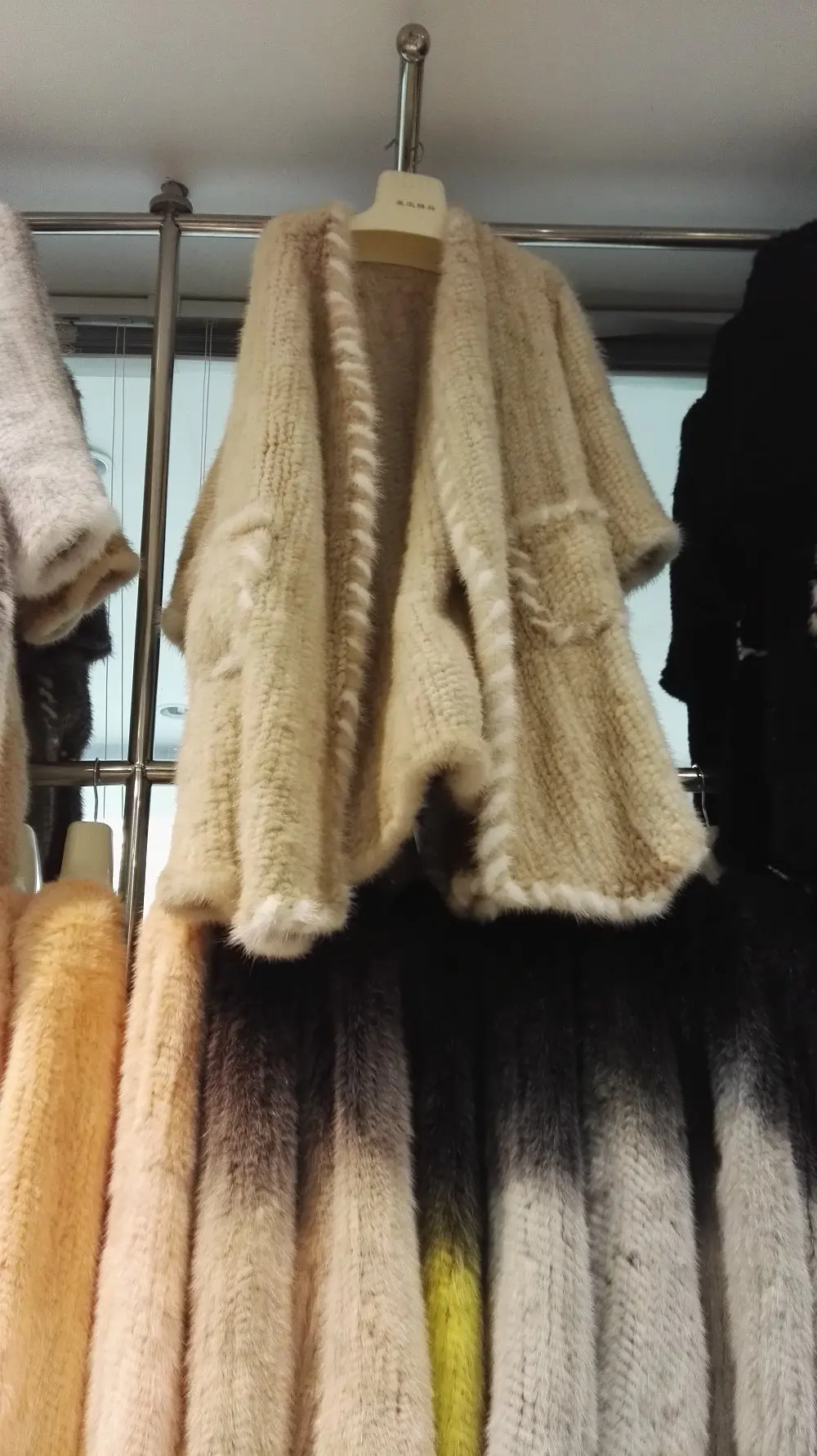 Стиль, норковая шерсть, плетеная длинная Шуба с отворотом, норковая шуба, женская мода, осень и зима, свободная тонкая рубашка