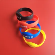 125Khz T5577 Writable Silica Gel Wristband RFID Bracelet Proximity Access Control ID Card 65MM