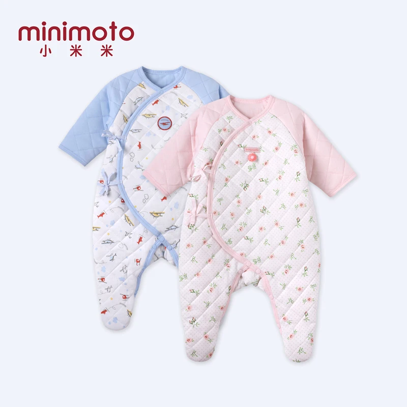

Minimoto Newborn Jumpsuit Baby Boy Girl Playsuit Winter Autumn Warm Clothing One Piece Long Sleeve Infant Kid Cotton Baby Romper