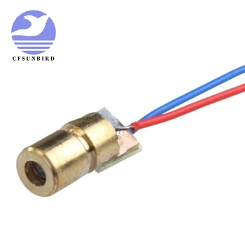 

10pcs/lot 650nm 6mm 5V 5mW Laser Dot Diode Module Copper Head Red
