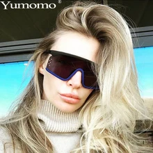 YUMOMO Роскошные брендовые дизайнерские негабаритные солнцезащитные очки для женщин женские красные модные квадратные очки для вождения UV400 gafas de sol