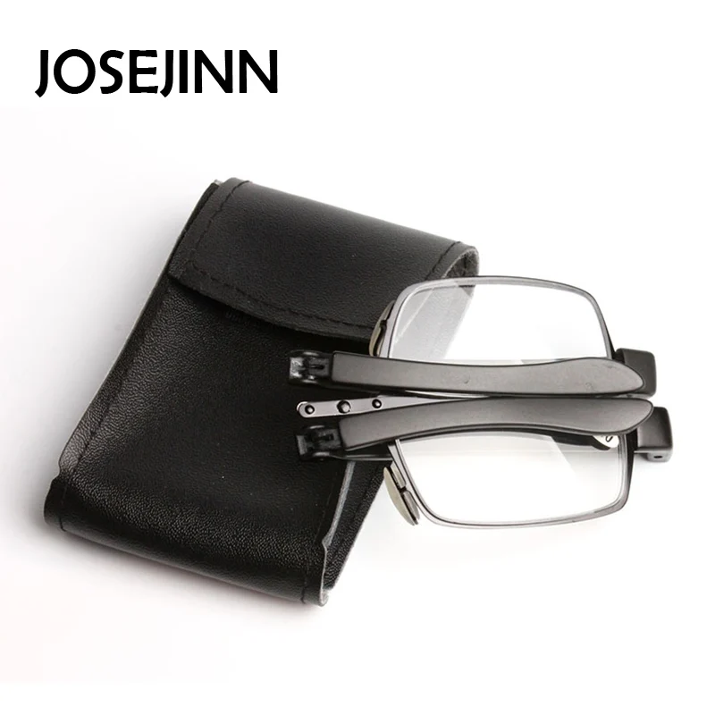 belt holding Folding Reading Glasses Eyeglass With Case foldable