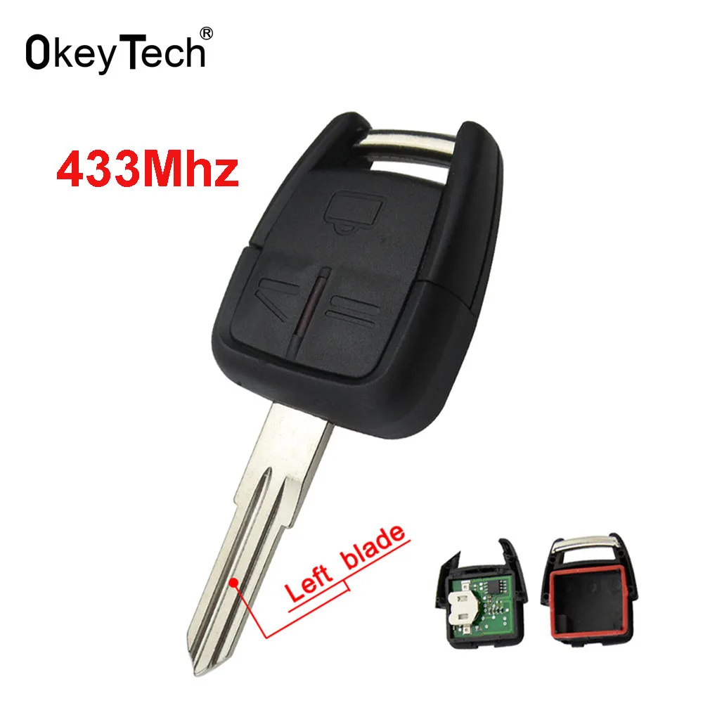 OkeyTech 3 Кнопка тревоги дистанционного управления автомобильный ключ для Opel Vauxhall для Astra h j g c Vectra Zafira 433 МГц ID40 Fob чехол Чехол