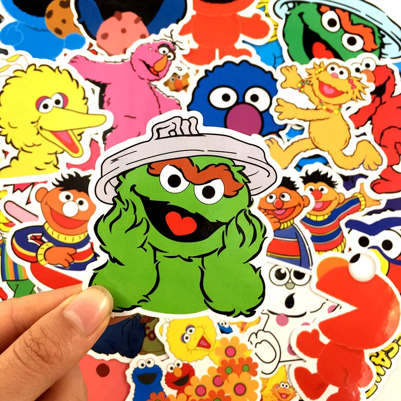 51 Pcs American Animation Sesame Street Cartoon Sticker For Bike Motorcycle Phone Laptop Luggage Funny Sticker Bomb Decals