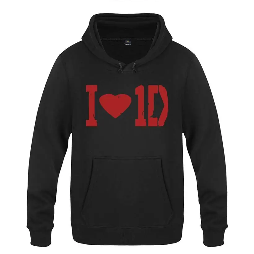 I Love 1D One Direction Rock толстовки для любителей музыки мужские 2018 флисовый пуловер с
