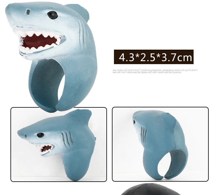 3 шт. милое 3D кольцо с изображением животного 35 стилей имитирует кольцо игрушки динозавр панды собаки Тигры палец кольца для Детские кольца