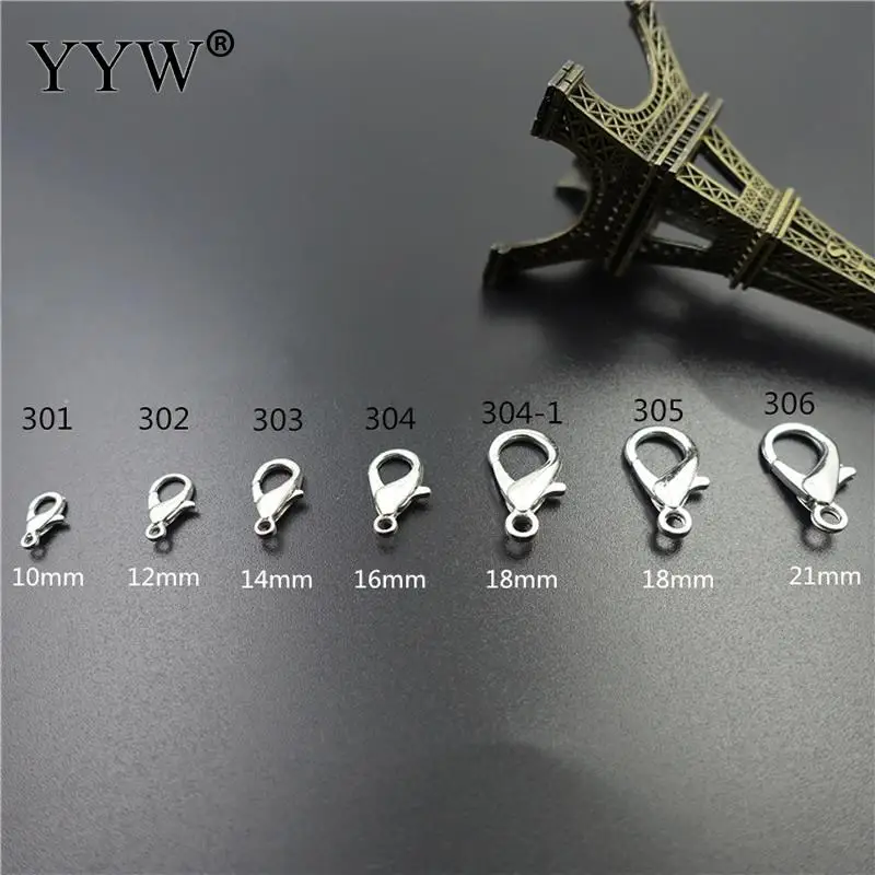Zinc Alloy Lobster Clasp plated different size for choice more colors