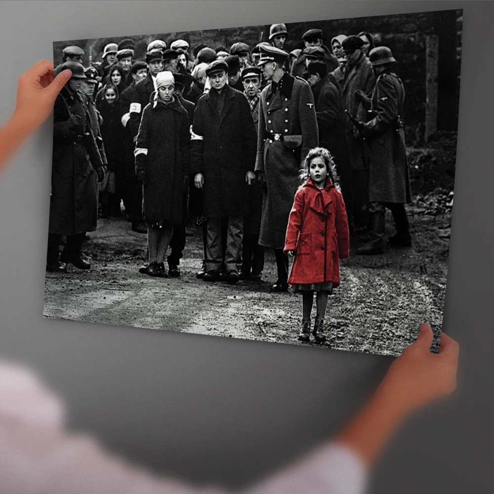Little Girl In Red Dress In Schindlers List