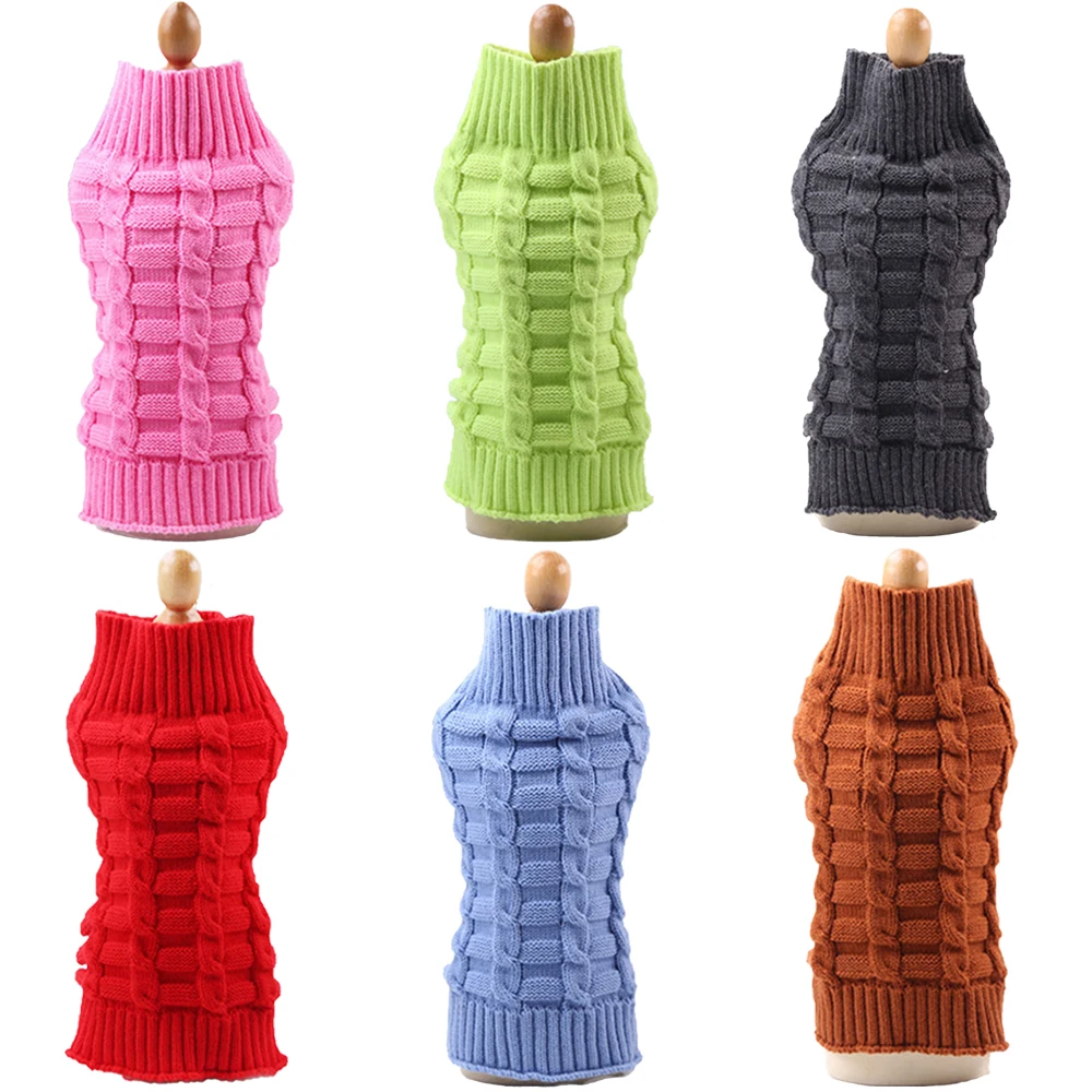 

Warm Dog Clothes Pet Coat Jackets For Dog Sweater Autumn Winter Pet Clothes Outfit For Small Dog Breeds Plush Knitwear