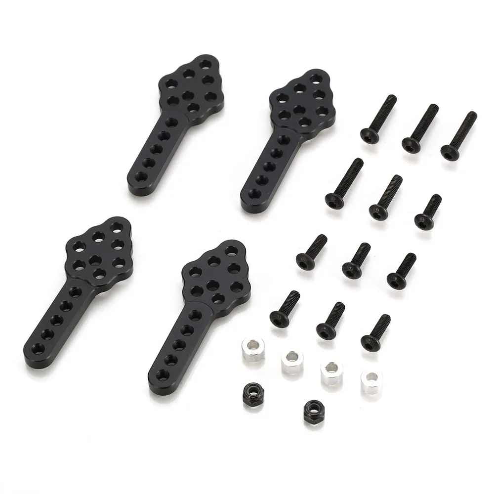 

4pcs Holes Adjustable Shock Absorber Seat Mounting Plate Bracket Angle Height Base Stand for RC Car Redcat Tamiya Axial Scx10