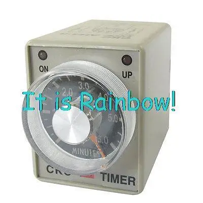 

Free Shipping 380VAC 6min 0-6 Minutes DPDT 8 Pin 8P Terminals Delay Timer Time Relay AH3-3