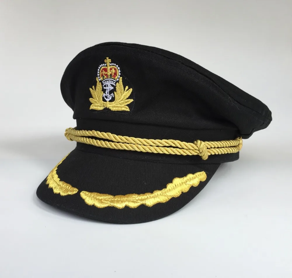 Yachting Cap Yacht Captain Hat Navy Sailor Hats Blackhat picturehat